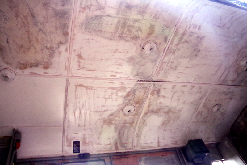 Class 108: Guard's van ceiling after sanding